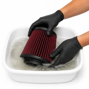 How to Clean an Air Filter - Soak, Step 2